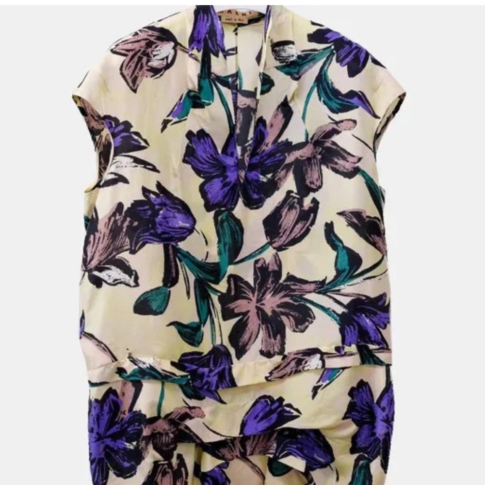 Marni Floral Silk Top